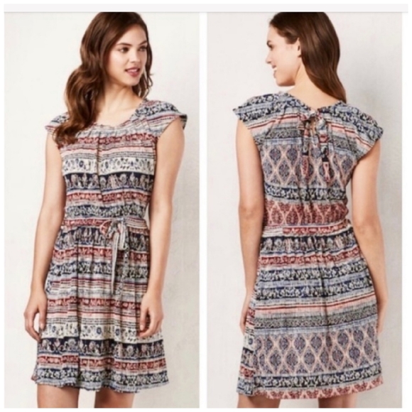 LC Lauren Conrad Dresses & Skirts - LC Lauren Conrad Plisse Pleat Neck Dress Size L.